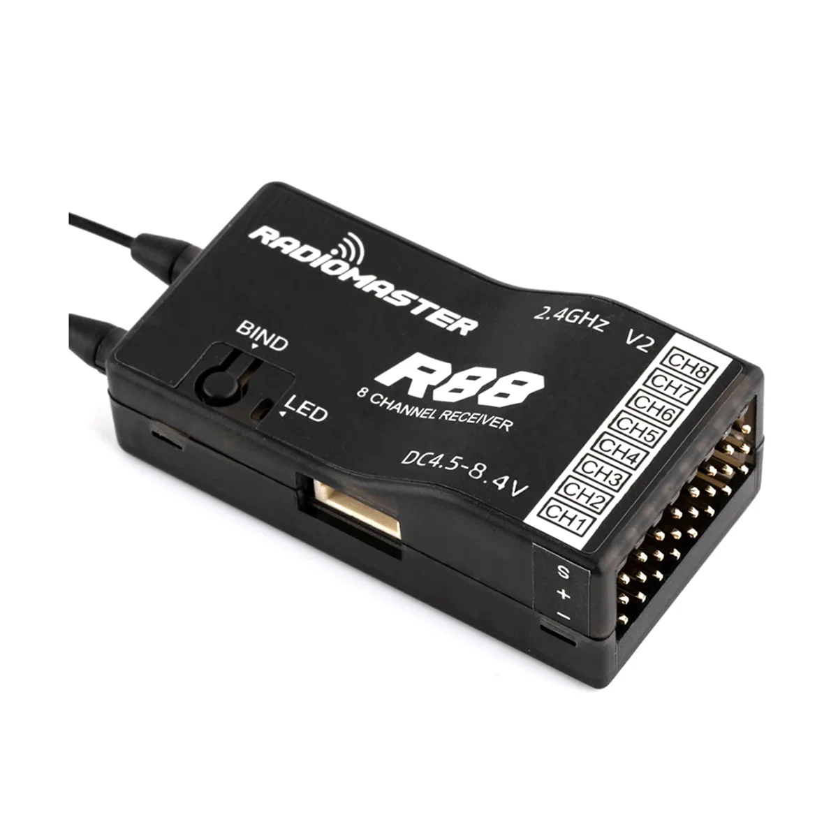 RADIOMASTER R88 V2 수신기 주파수 범위 2400-2483.5MhzJAS