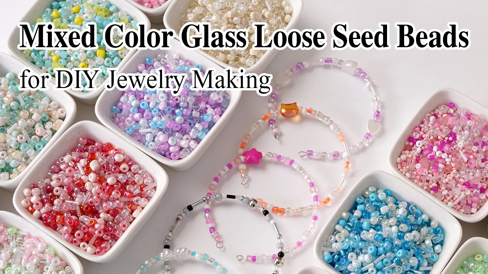 Losse Glasperlen in Mischfarben 2/3/4mm für DIY Schmuckherstellung Armband Halskette Ohrring Handykette Zubehör – Detail 1