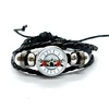 Latest Guns N Roses Rock Band Bracelet Punk Guns and Roses Band Logo Print Glass Gem Handmade Multilayer Braided Bangle Gift 3