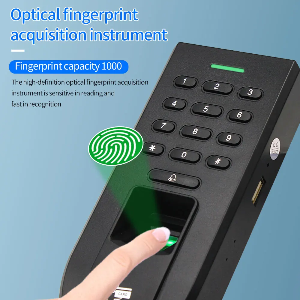 Biometric Fingerprint Scanner Access Control Keypad Standalone With Relay RFID 125K Wiegand Reader For Security Door Lock System