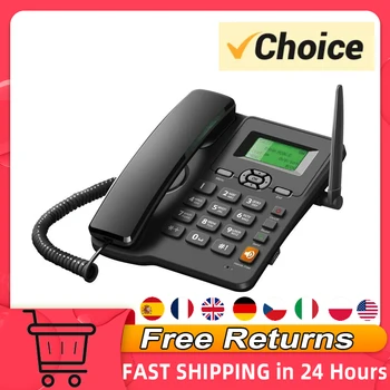Cordless Phone Desktop Telephone Support GSM 850/900/1800/1900MHZ Dual SIM Card 2G Fixed Wireless Phone for House Call Center
