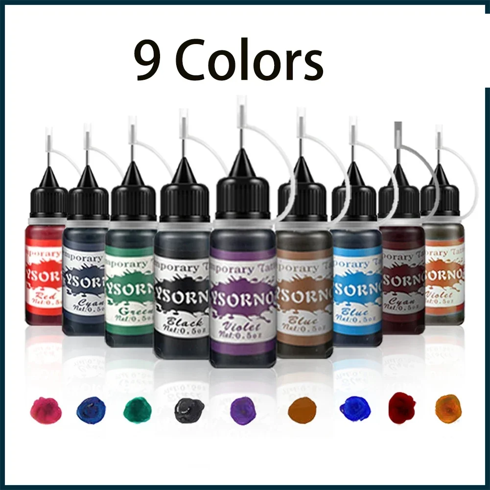 10ml Juice Tattoo Cream Use Male Female Tattoo Accessories Popular Henna Liquid Painting Temporary Semi-permanent