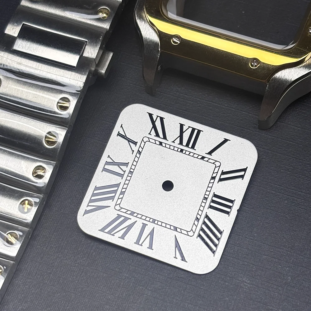 Silver Gold 316L Stainless Steel Square Watch Case for Santos Mod Accessories