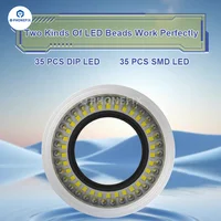 Microscope Polarized LED Ring Light Lamp Anti Glare 35pcs DIP LED 35pcs SMD LED Eliminating Reflections and Restoring Colors 3