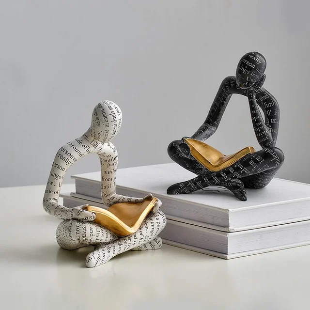 Statue de figure abstraite pour la décoration de la maison moderne, sculptures et FigAuckland pour l'intérieur, ornements de salon nordique, décorations de table 1