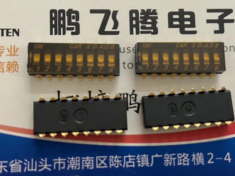 

1PCS Original American SDA08H0SBR dial code switch 8-bit key type flat dial coding patch 2.54mm