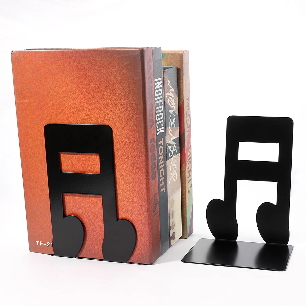 Black Chords Book Ends Organizer Book Stand Shelf Heavy Book Iron Bookends Book rack Stand Iron Home Desk Stationery 5