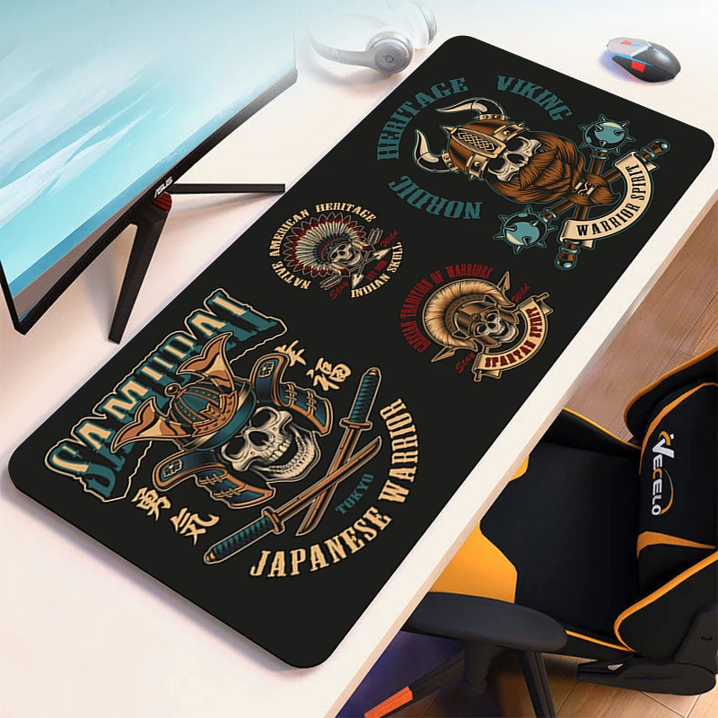 

Large Mouse Pad Gamer Indian Skull Desk Mat Mousepad Anime Gaming Accessories Computer Desks Pc Cabinet Games Keyboard Mats Xxl