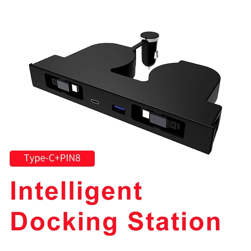 Hızlı Şarj Cihazı USB Şönt HUB Akıllı Yerleştirme İstasyonu Pin8 + Tip-C Tesla Model Y Juniper 2025 Model 3 Highland 2023-2025