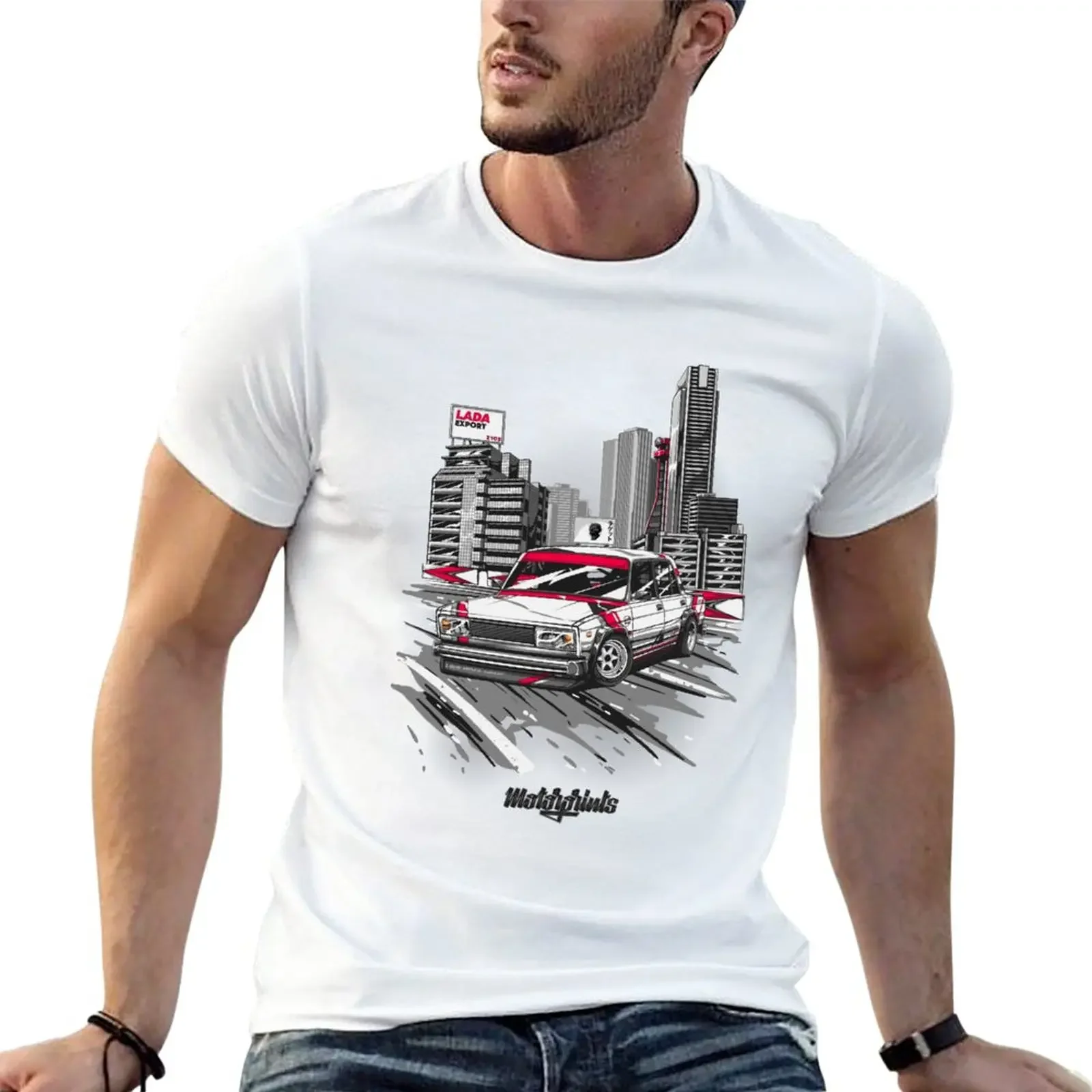 

Lada Export 2105 (red) T-Shirt plain tops mens plain t shirts