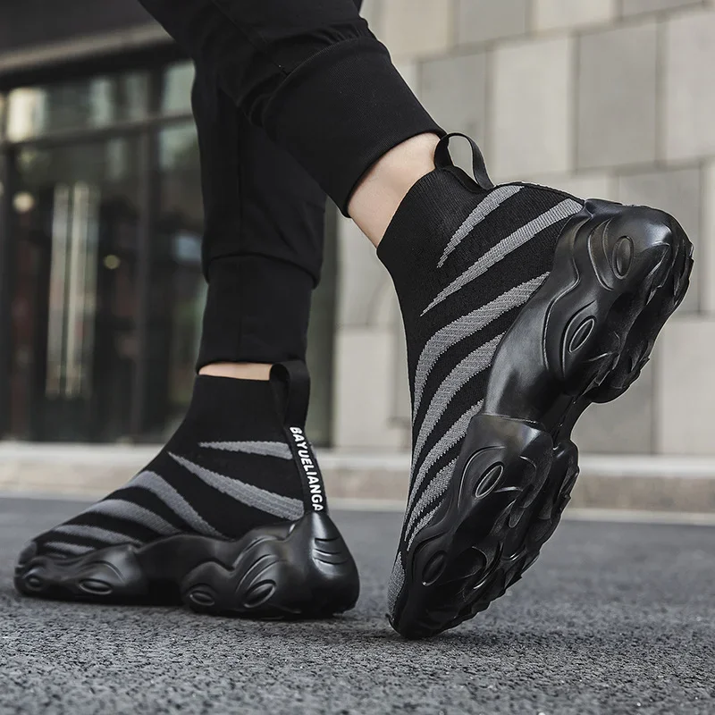Men Women's Socks Boots High Top Casual Sneakers for Unisex Platform Shoes  Mesh Breathable Walking Shoes Tennis Sport  Sneakers 2