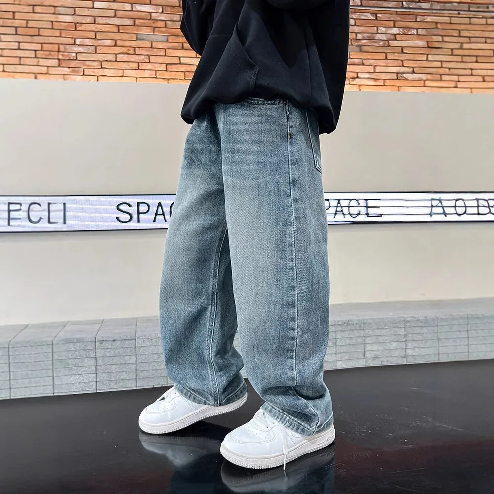 Cool Street Style Boys Jeans Spring Fashion Middle And Large Children Long Pants Kids Clothing Autumn Spring Boys Pants