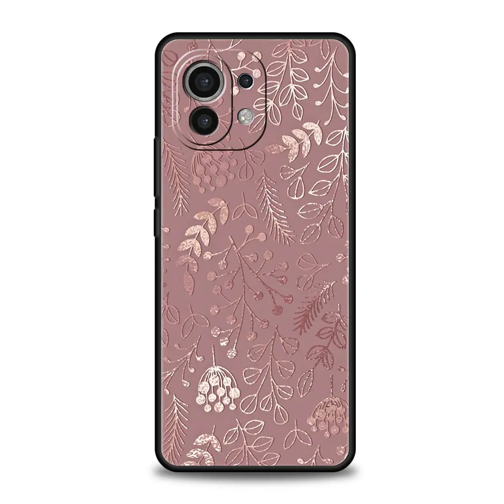 Elegant Gold Pink Marble Phone Case - Soft Protective Cover