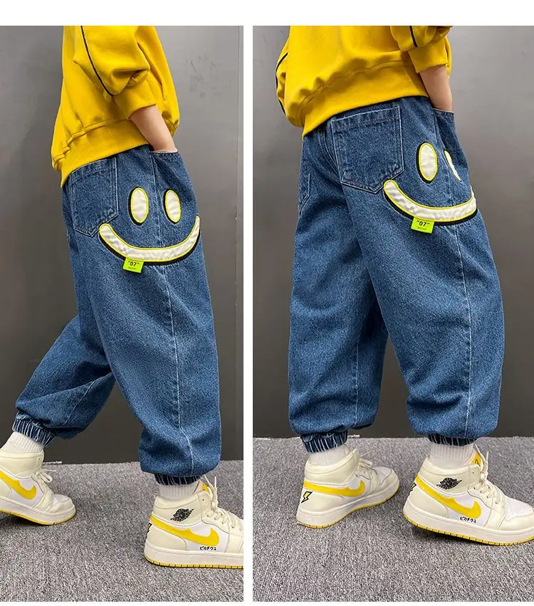 2022 Kids Boys Jeans Fashion Clothes Pringting pants Denim Clothing