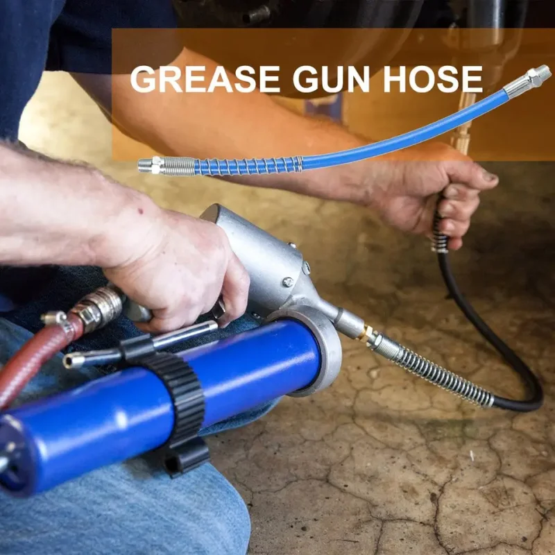 Grease Gun Hoses Lube Gun Hose Connector Accessories for Hand and Air Powered Grease Guns 30 40 60cm grease gun