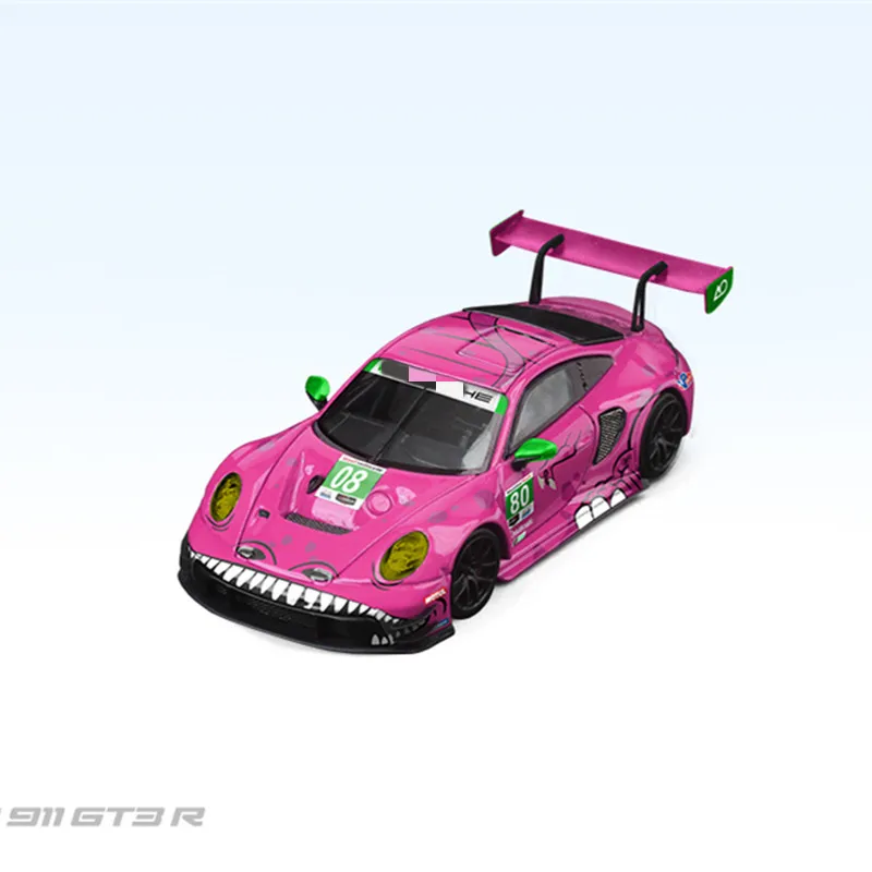 SR 1:64 STAR RACE 911 GT3 pink/green alloy car model 2