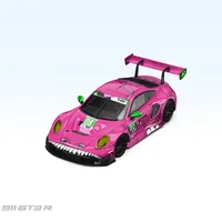 SR 1:64 STAR RACE 911 GT3 pink/green alloy car model 2