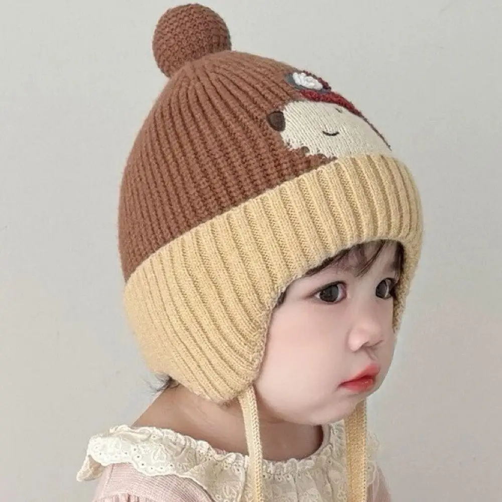 Fashion Cute Cartoon Children Hat Cold Proof Thickned Ear Protection Hat Windproof Warm Knitted Hat Winter