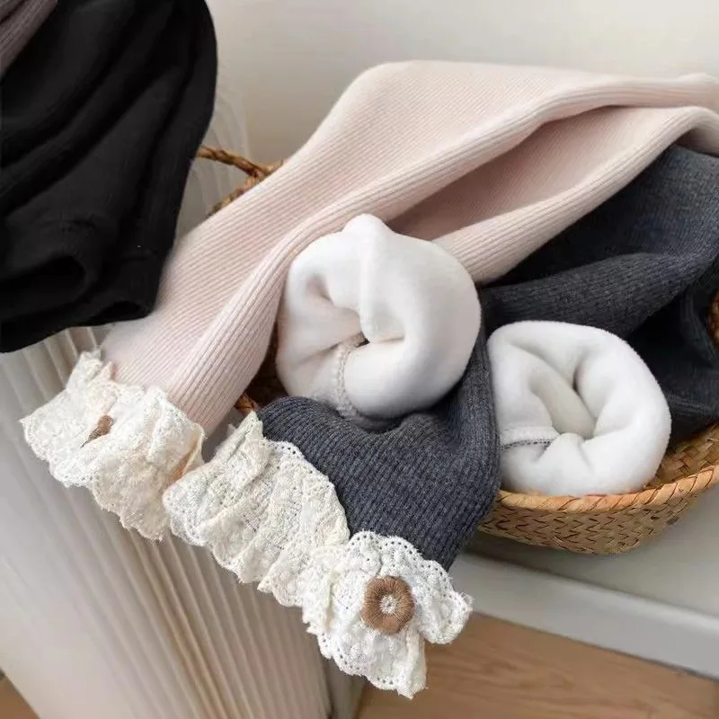 Girls Winter Fleece Lined Leggings