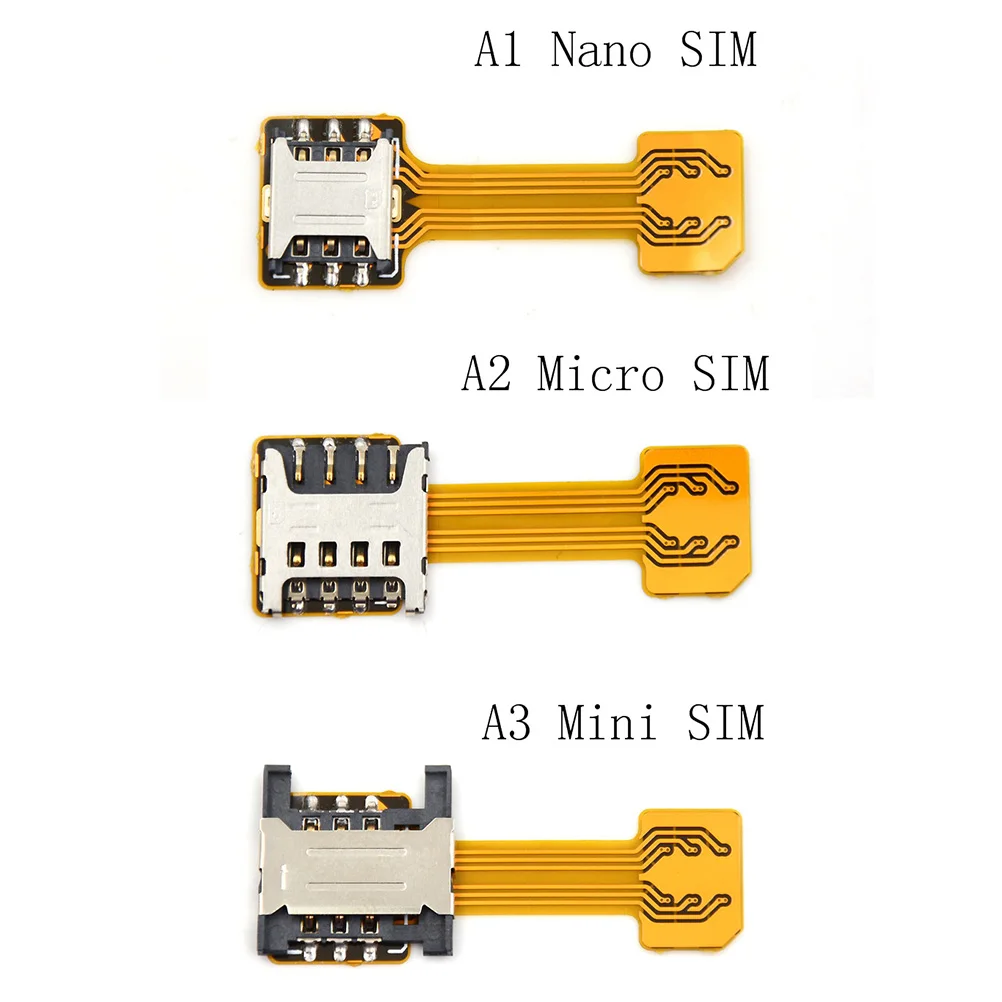 

High Quality Hybrid Double Dual Sim Card Adapter Micro SD Nano Sim Extension Adapter For Xiaomi/Redmi For Samsung/Huawei