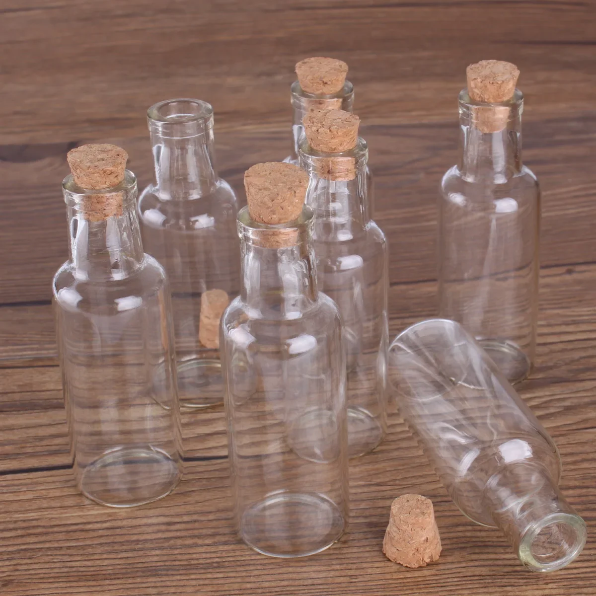 

Bottles Crafts Stopper Small With Vials Wish 25ml 35ml 24pcs Gift Empty Glass 12ml Spice Jars 15ml Cork