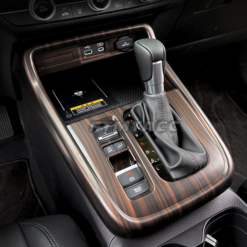 NEW Car Interior ABS Peach Wood Accessories For Honda CR-V CRV 2023 2024 Instrument Console Gear Water Cup Cover Air Vent Trims