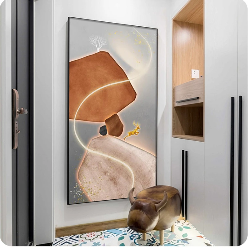 

Abstract Painting, Stone Poster, Modern Stone Canvas Painting, Lucky Animal Print Mural, Home Decoration Painting