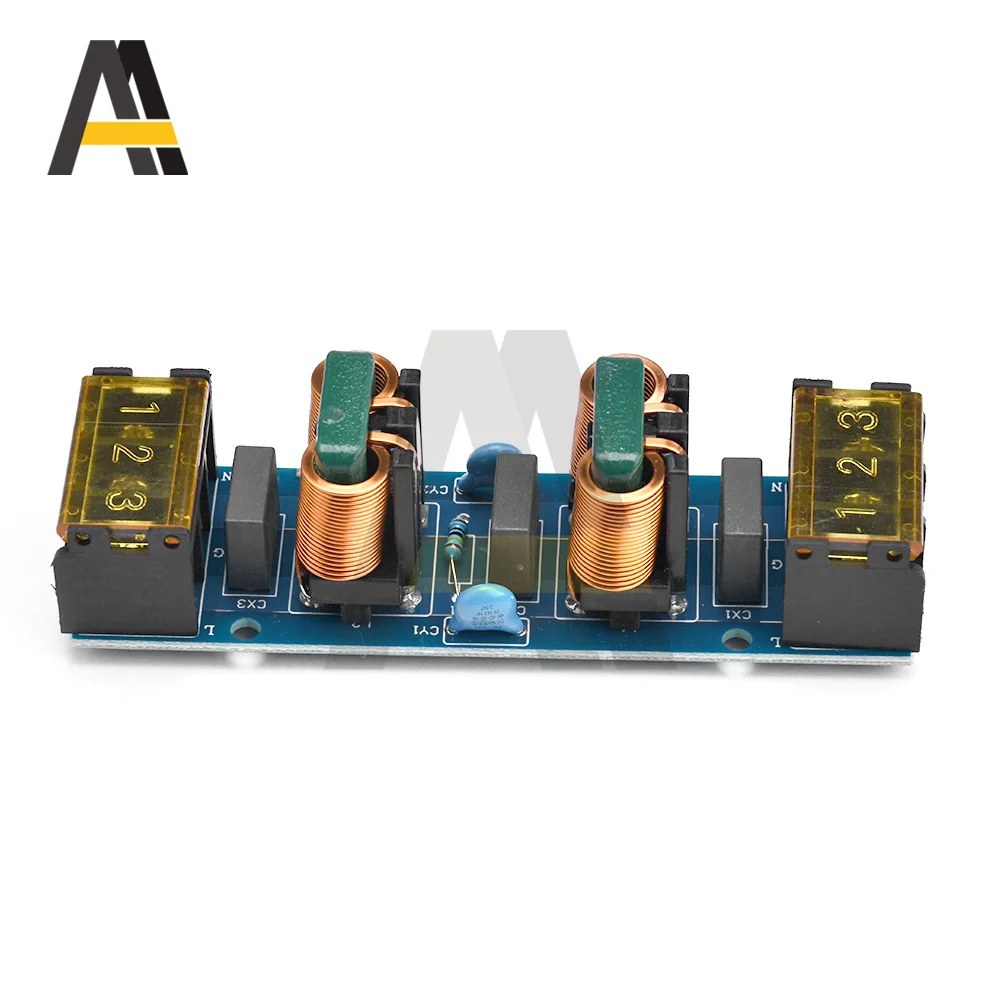 Filtro EMI per Alimentatore 25A 6A, Filtro EMI a 2 Stadi ad Alta Frequenza, Scheda Filtro Passa-Basso per Conversione di Frequenza - immagine 4