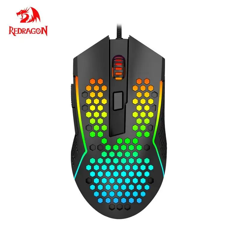 

Игровая мышь REDRAGON Reaping Elite, USB Проводная, легкая, RGB, 32000 DPI