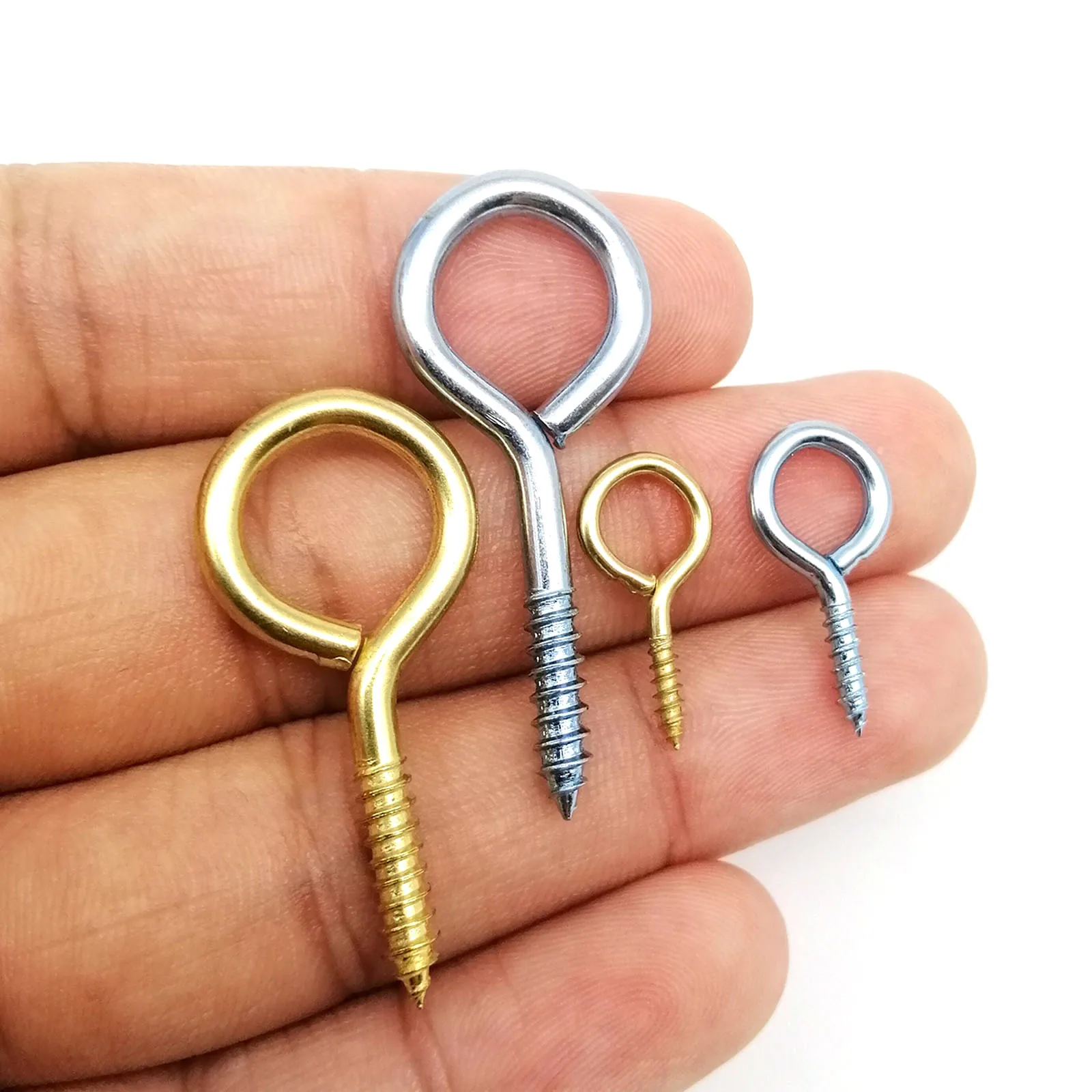 Picture Frame Hangers Hanging Hooks Wall Hooks 25X Picture Frame Plant Lamp Light Cabinet RV Tool Curtain Net Wire Ceiling Eyescrew Eye Screw in Clasp Hanger Close O Ring Hook