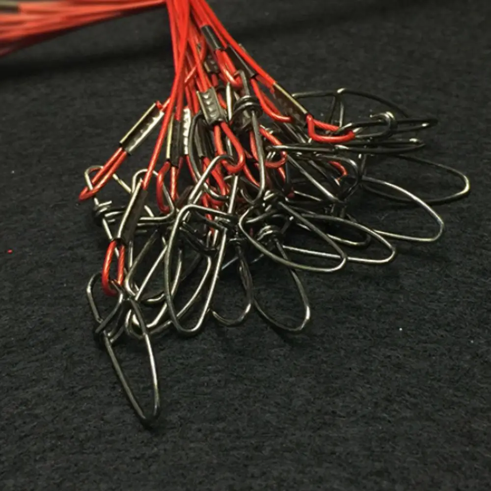 10pcs 50cm Sea Fishing Steel Wire 1mm Diameter 150LB Tension Fishing Leader Line Anti-bite Thicken Lure Fishing-line Sea Fishing 6