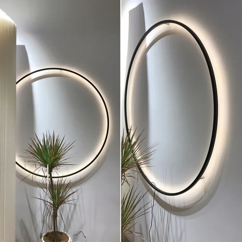 Wall Light LED Wall Lamp Modern Decor For Bedroom Living Room Home Nordic Design Round Ring Indoor USB Wall Sconce Lighting Fixture