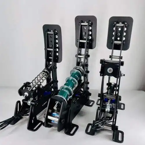 Hydraulic Sim Racing Pedals with Pressure Sensor and Black Design for