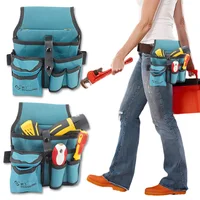 Oxford Cloth Electrician Waist Tool Bag Multifunctional Multi-pockets Storage Waist Bag Waterproof for Drill Wrench Screwdriver 1