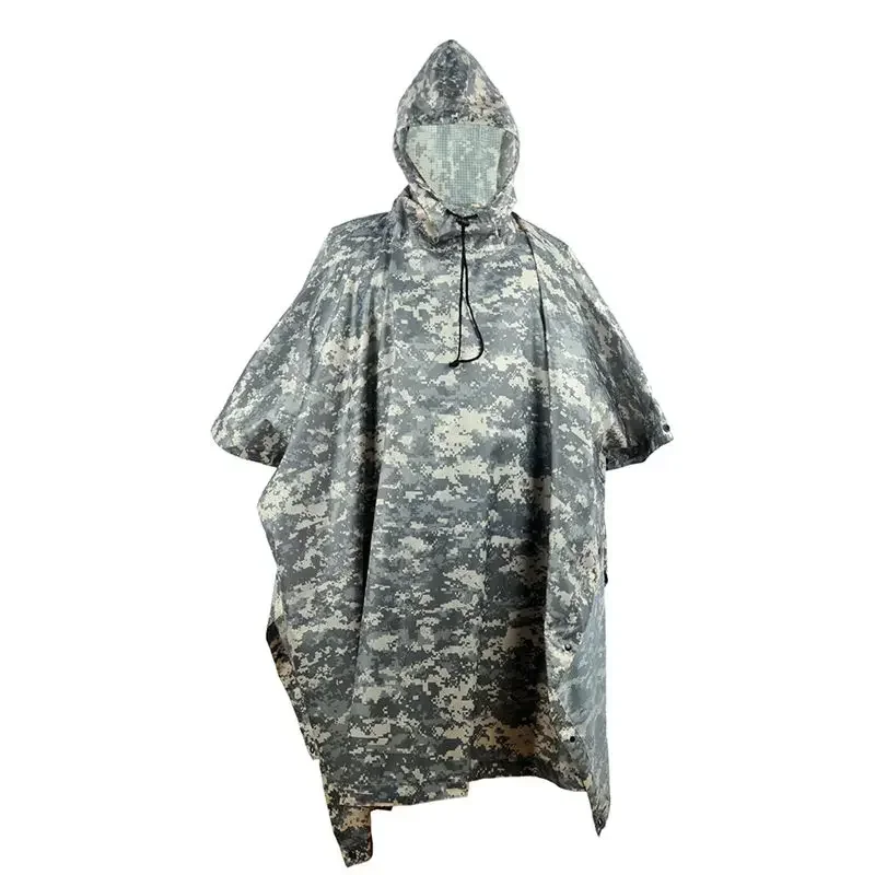 Gear Army Suit Accessori Birdwatching Ombrello Ghillie Poncho Impermeabile Caccia Outdoor War Home Pioggia Militare Tattica