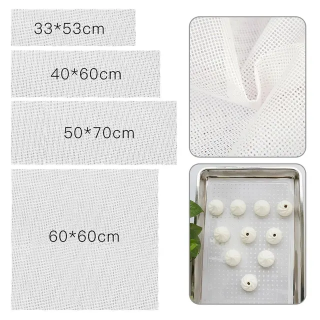 1Pcs Square Oven Kitchen Accessories Steamer Mesh Pad Food Fruit Dryer Reusable Dehydrator Sheets Silicone Non-Stick Baking Mat 2