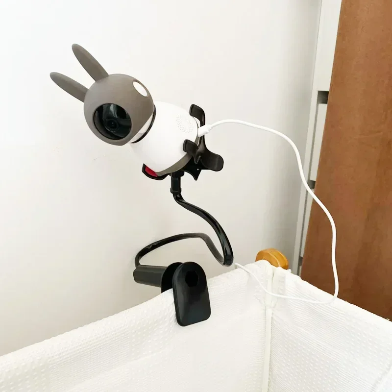 No Punching Portable Clip Mount Webcam Stand for Baby Monitor Camera Holder Home Flexible Twist Mounting Kit Attaches To Crib security camera stand,camera holder stand,baby monitor holder,camera holder,webcam stand