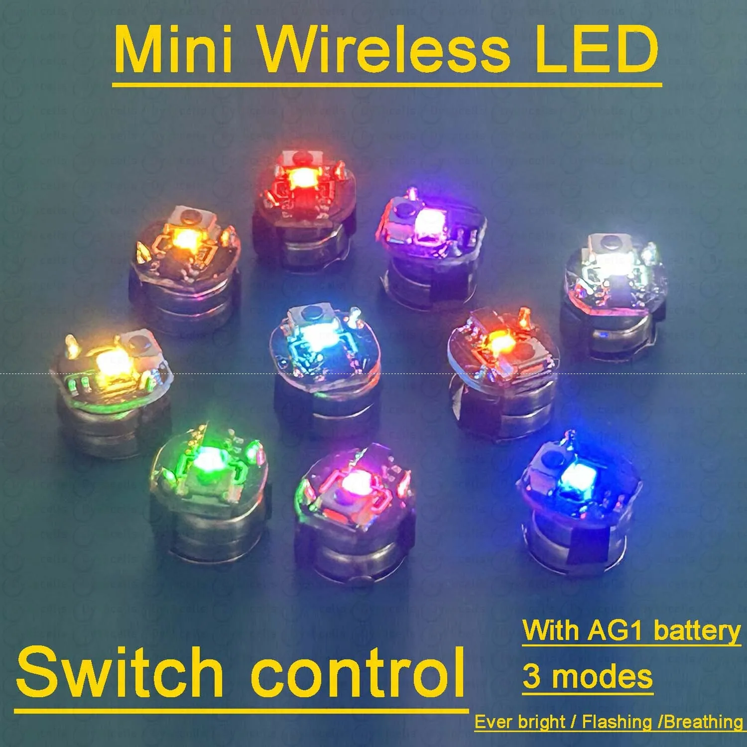 3-modes 2X Wireless LED Light Switch Control Lamp Flowing light
