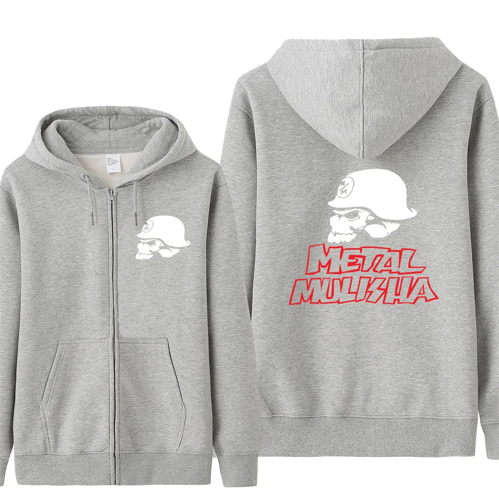 Metal Mulisha Sweatshirts Men Casual Hoodies Fleece Jacket Zipper