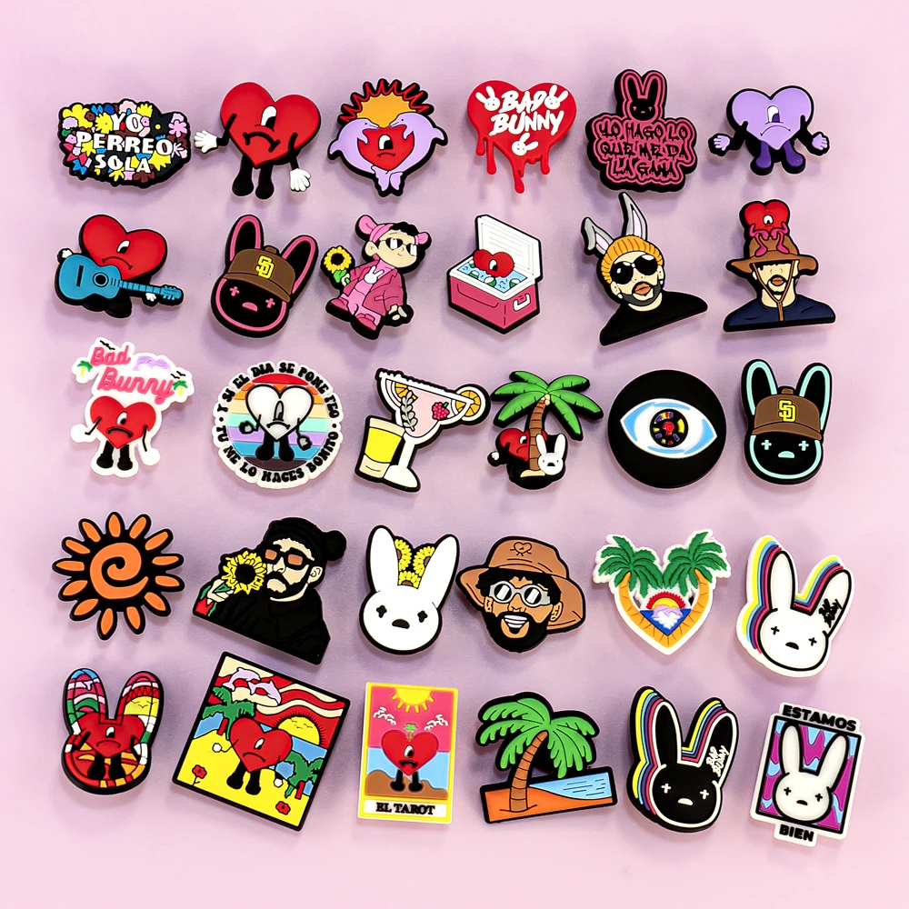 Bad Bunny Shoe Charms 1pcs shoe charms shoe decorations