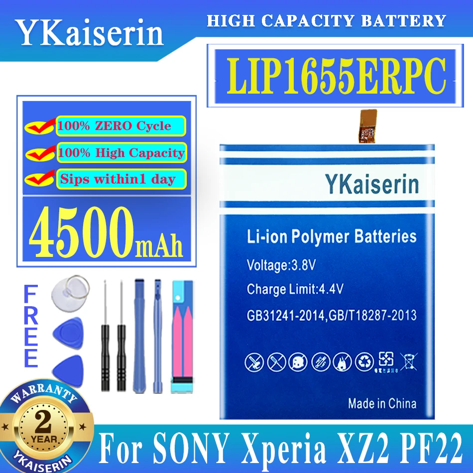 

Аккумулятор ykaisin LIP1655ERPC на 4500 мА · ч для SONY Xperia XZ2 PF22 SO-03K SOV37 702SO H8296 H8216