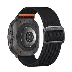 Nylon Elastic Braided Band Strap - Galaxy Ultra 47mm (Black)