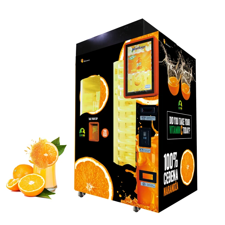 24 Hours Unattend Automatic Fresh Juice Automatic Vending Machine