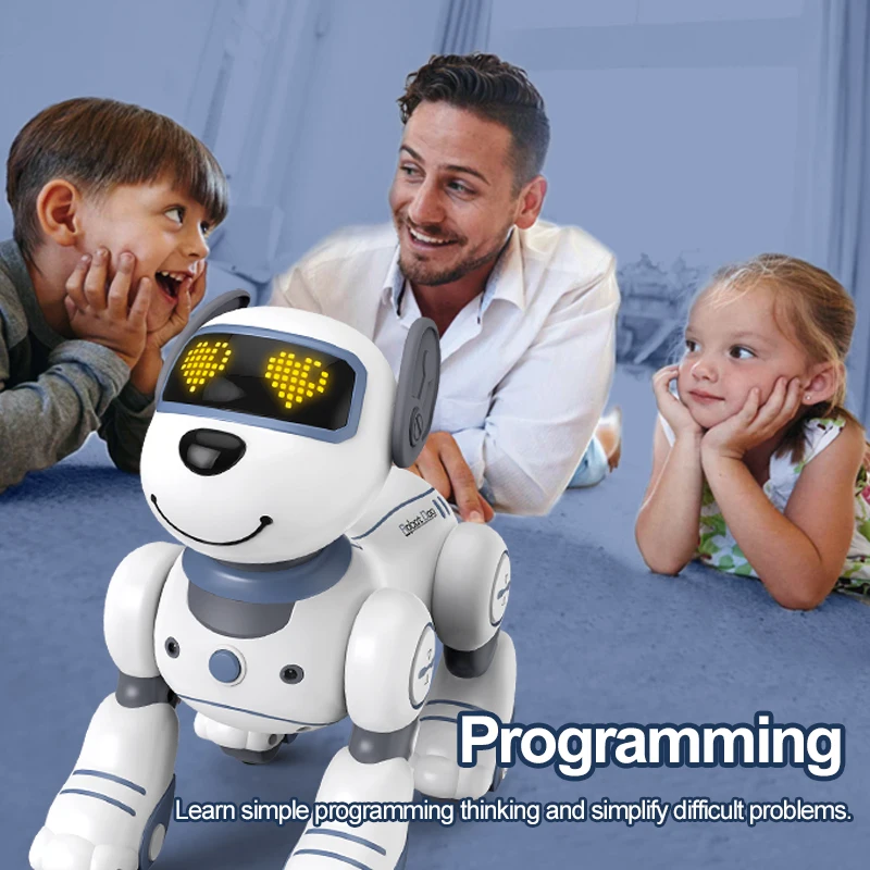 Funny RC Robot Electronic Dog Stunt Dog Voice Command Programmable Touch-sense Music Song Robot Dog for Children's Toys 6