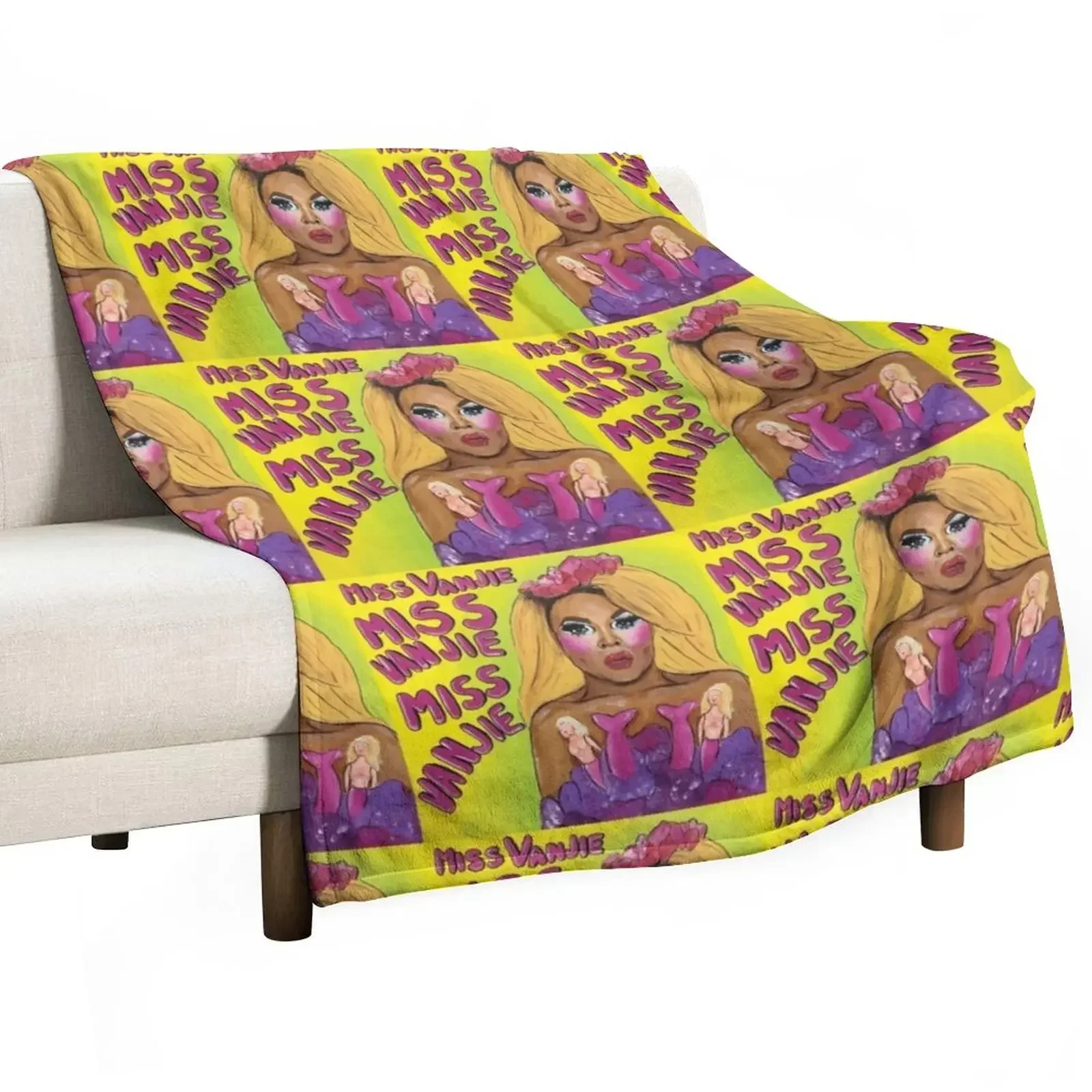 

Miss Vanjie Miss Vanjie Miss Vanjie Throw Blanket bed plaid Multi-Purpose Summer Beddings Blankets