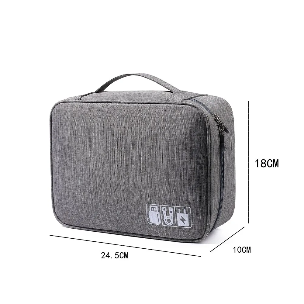 Borsa portaoggetti digitale da viaggio, organizer portatile per cavi USB, per dispositivi elettronici, auricolari, caricabatterie, custodia per accessori - Image 6