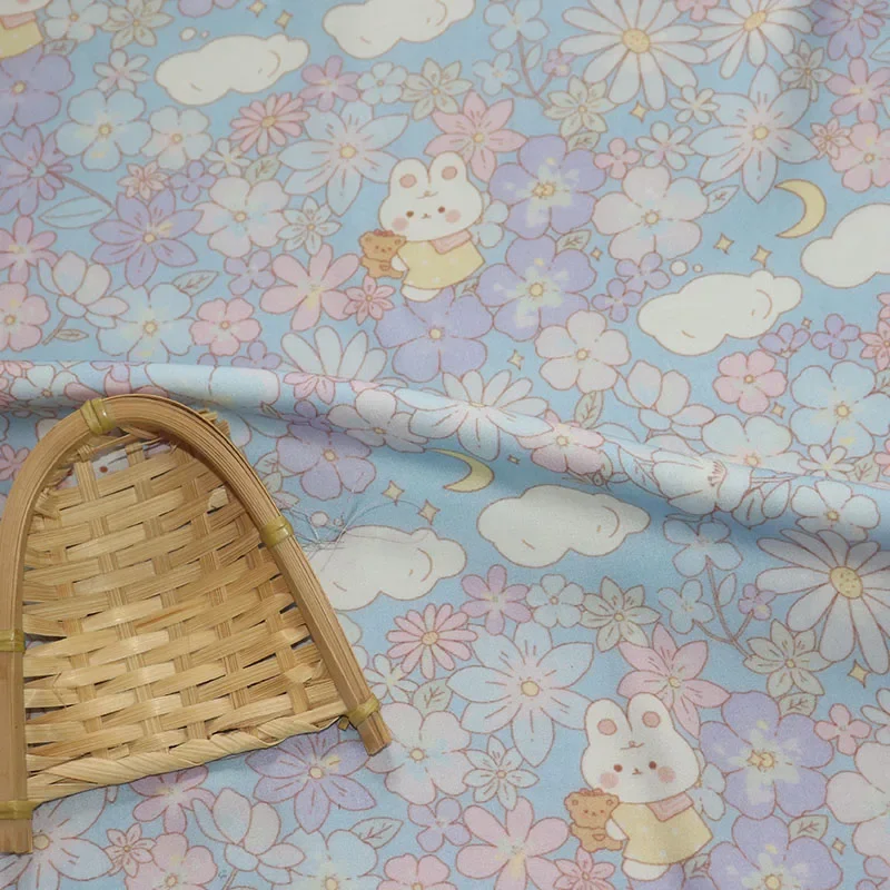 High quality pure ramie digital printed fabric dress long dress summer Chinese stitching brand robe gown gown paper towels DIY