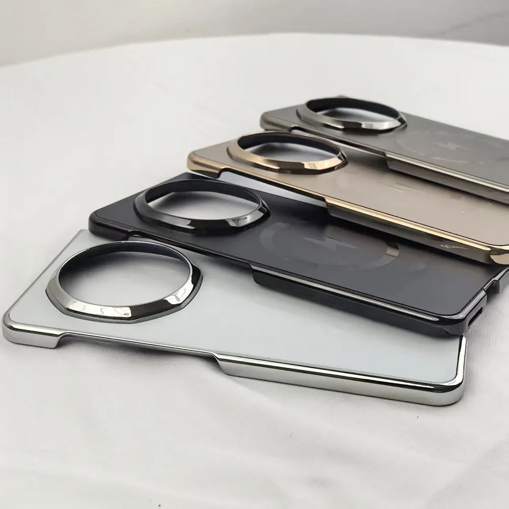 Luxury Electroplating Frosted Magnetic Phone Case - Ultra Thin Fold Protection Shell