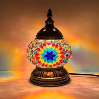 DIY Turkish Mosaic Light Material Package Handmade Table Lamp Design Lovers Parent-child Glass Night Lampara Birthday Gift 2