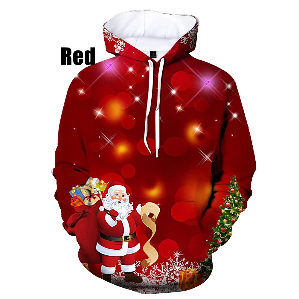 

2022 Men 's New 3DPrinted Christmas Hoodie Personality Hoodies Christmas Casual Sport Hooded Sweatshirt Coat